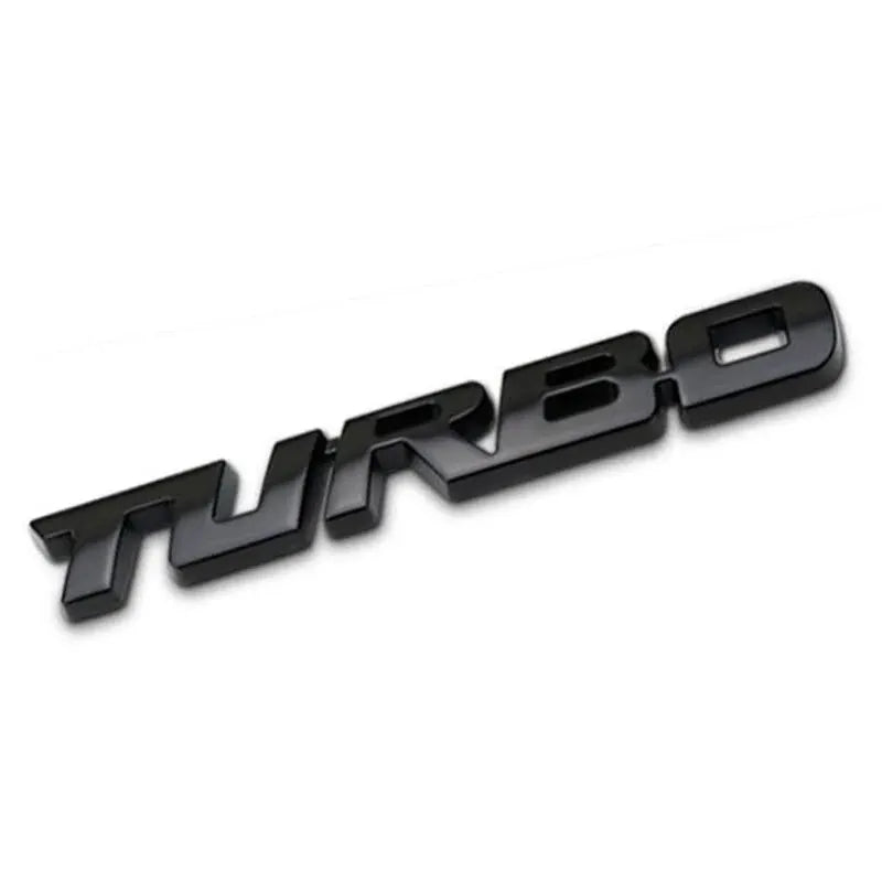 סמל Turbocharged תלת־ממדי לרכב – מתכת אלומיניום