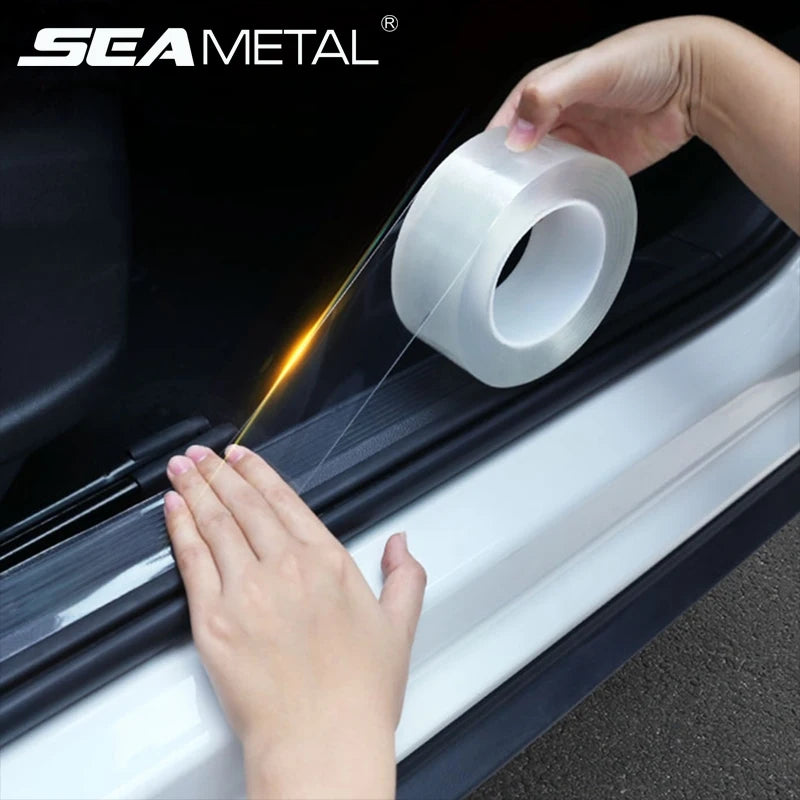 Car Stickers Door Edge Protector Universal Car Door Sill Sticker anti Scratch Transparent Film Protection Style Auto Accessories