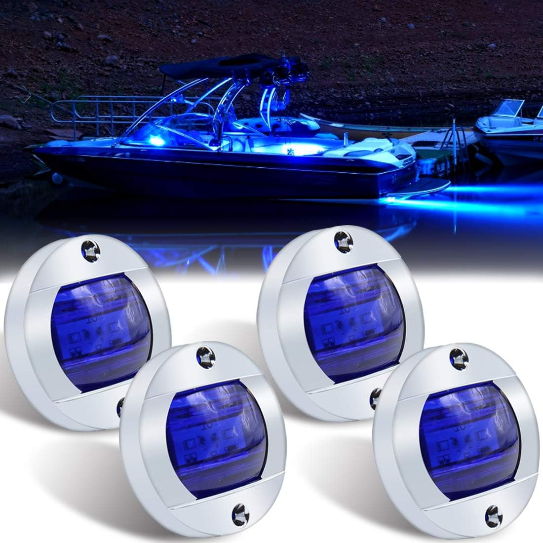תאורת LED כחולה לדיג לילה – תאורת נוחות, סיפון וניווט לסירות.