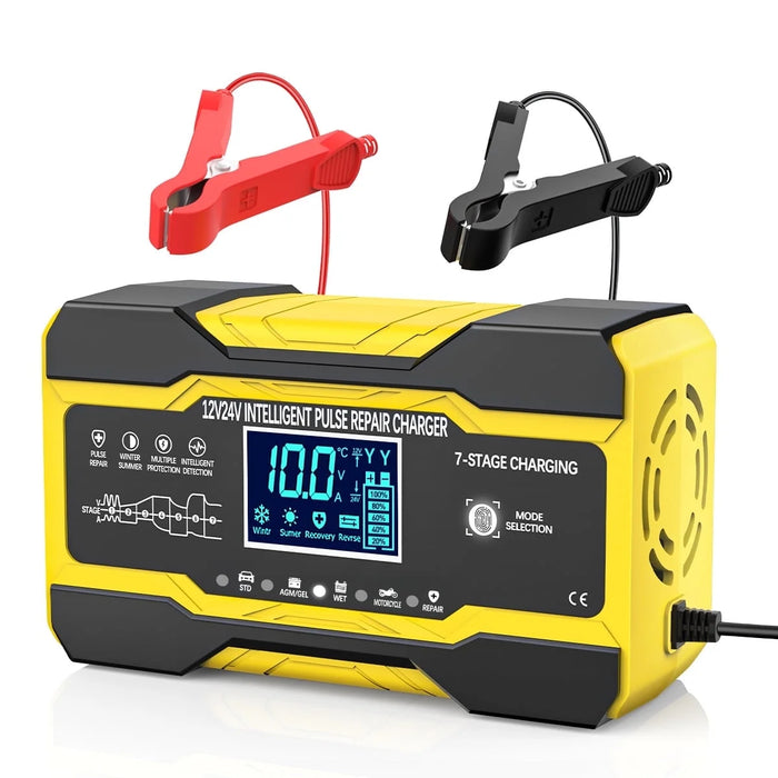 מטען מצברים חכם ואוטומטי 10A – 12V/24V