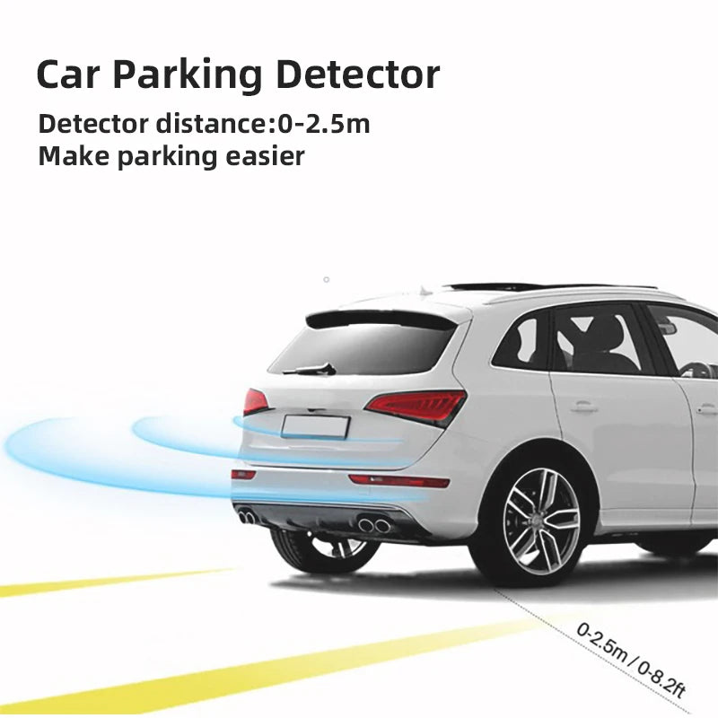 12V 22Mm Car Parking Sensor Kit Universal 4 Sensors Buzzer Reverse Backup Radar Sound Alert Indicator Probe System