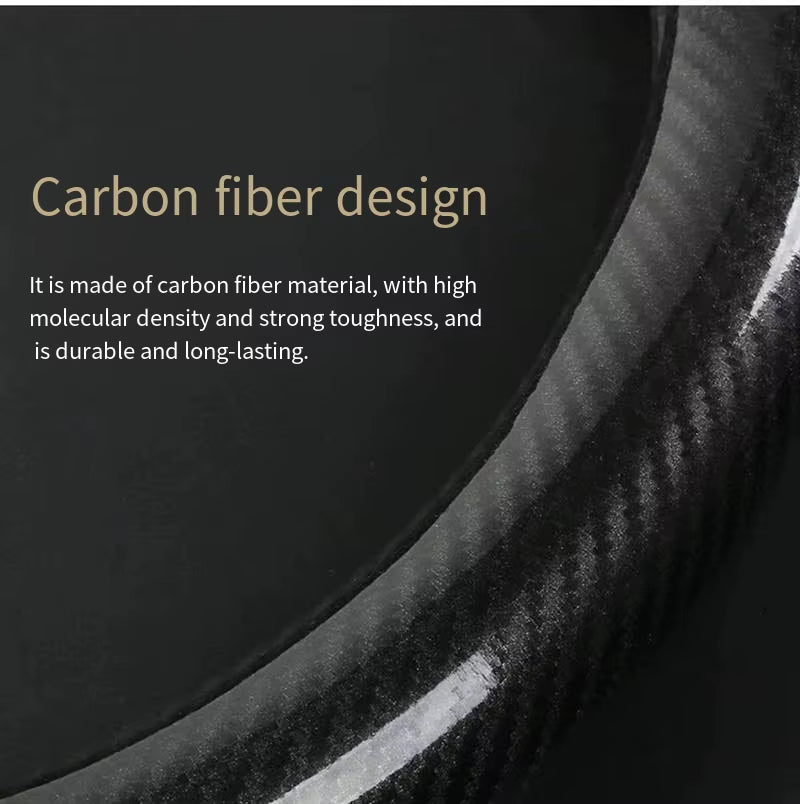 Carbon Fiber Car Steering Wheel Cover, Breathable and Sporty, All Season Universal anti Slip and Wear-Resistant Handle Cover