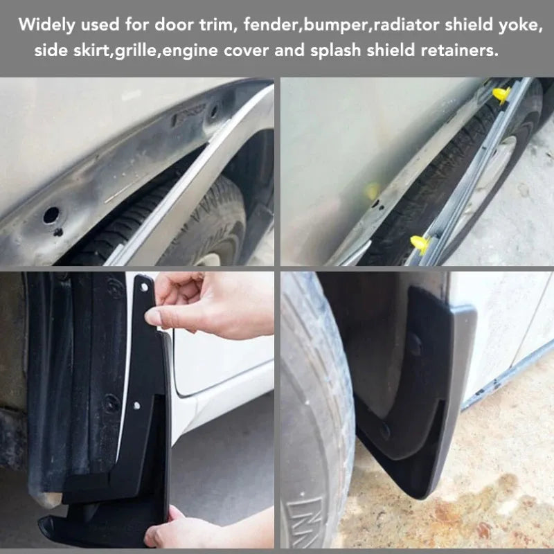 100Pcs Auto Fastener Clip Kit Fender Rivet Clips Car Body Push Retainer Pin Rivet Bumper Door Trim Panel Retainer Car Clips