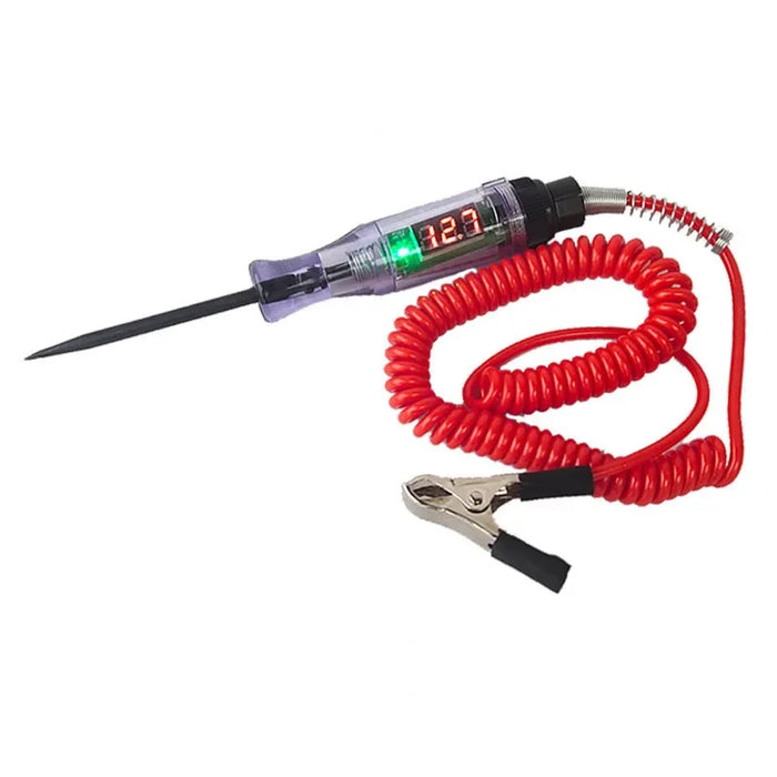 בודק מתח חשמלי לרכב 6V–24V – עט בדיקה עם נורת חיווי