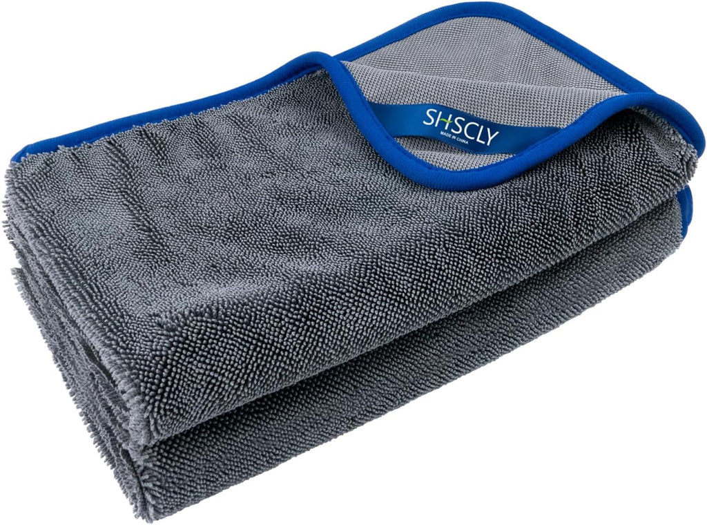 2-Pack Twist Loop Car Drying Towels, 20" × 24", Ultra Absorbent | Just-Right Size, Better Control, Premium Twist Loop Microfiber Towels Designed for Fast, Streak-Free Drying with Less Effort