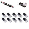 10/20Pcs Double-Wire Plug-In Connector with Locking Buckle Pluggable LED Wire Connector 2 Pin 2 Way Universal Compact Wire