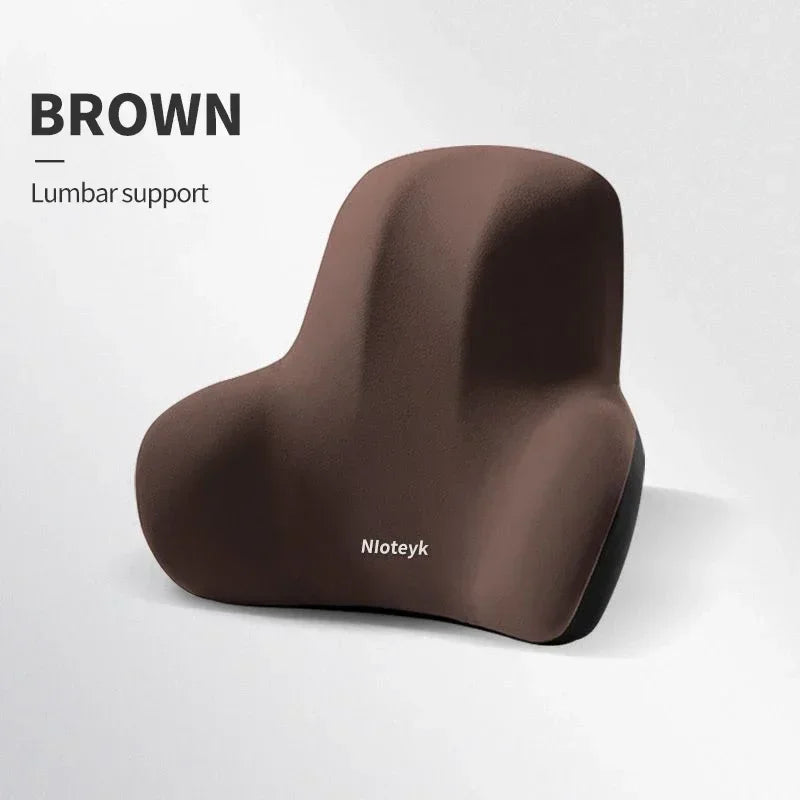 כרית תמיכה לצוואר ולגב לרכב – כרית ויסקו (Memory Foam) אוניברסלית לתמיכה במותניים ובצוואר, אביזר נוחות למושב הרכב.