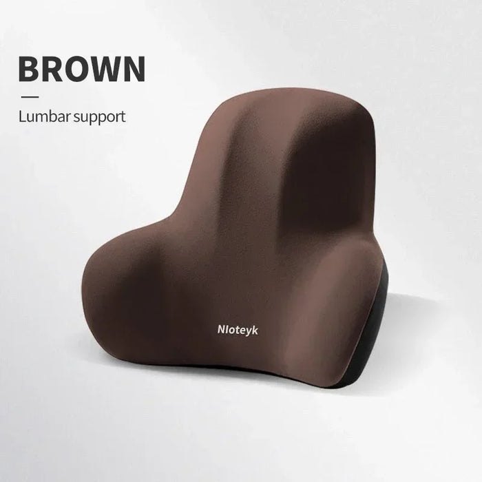 כרית תמיכה לצוואר ולגב לרכב – כרית ויסקו (Memory Foam) אוניברסלית לתמיכה במותניים ובצוואר, אביזר נוחות למושב הרכב.