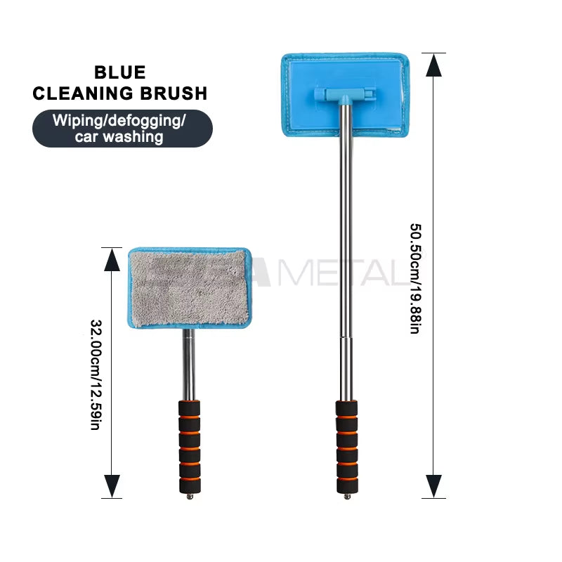 SEAMETAL Car Front Windshield Defogging Brush Telescopic Long Handle Car Household Glass Clean Brushes Dust Remover Tool