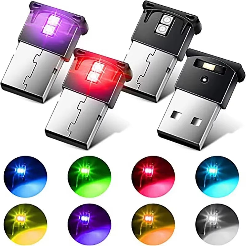 Mini USB LED Car Light Auto Interior Atmosphere Light Emergency Lighting Light RGB Auto Colorful Decorative Lamp Car Accessory