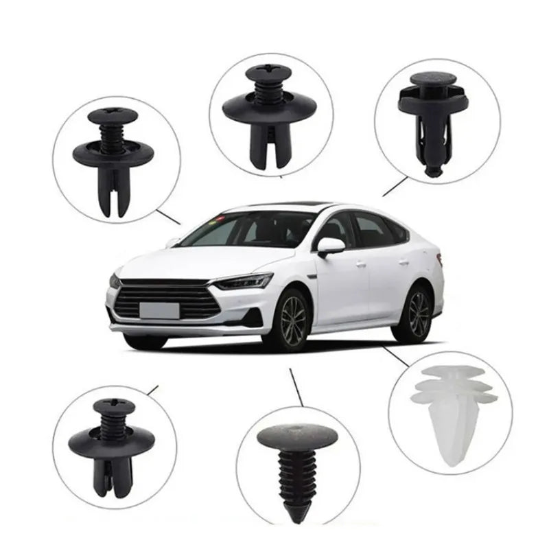 100Pcs Auto Fastener Clip Kit Fender Rivet Clips Car Body Push Retainer Pin Rivet Bumper Door Trim Panel Retainer Car Clips