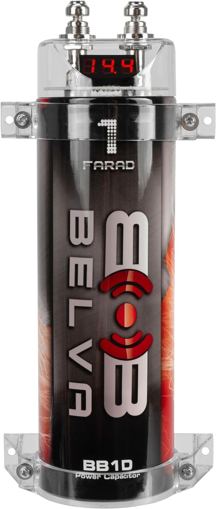 קבל כוח למערכת שמע לרכב BB1D – 1.0 פאראד עם תצוגת מתח דיגיטלית