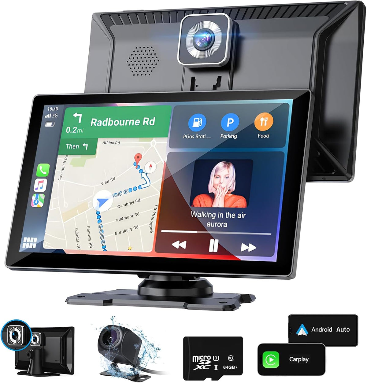 מסך מולטימדיה אלחוטי 9 אינץ’ – CarPlay & Android Auto