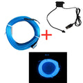 1M/3M/5M Car Interior Led Decorative Lamp EL Wiring Neon Strip for Auto DIY Flexible Ambient Light USB Party Atmosphere Diode