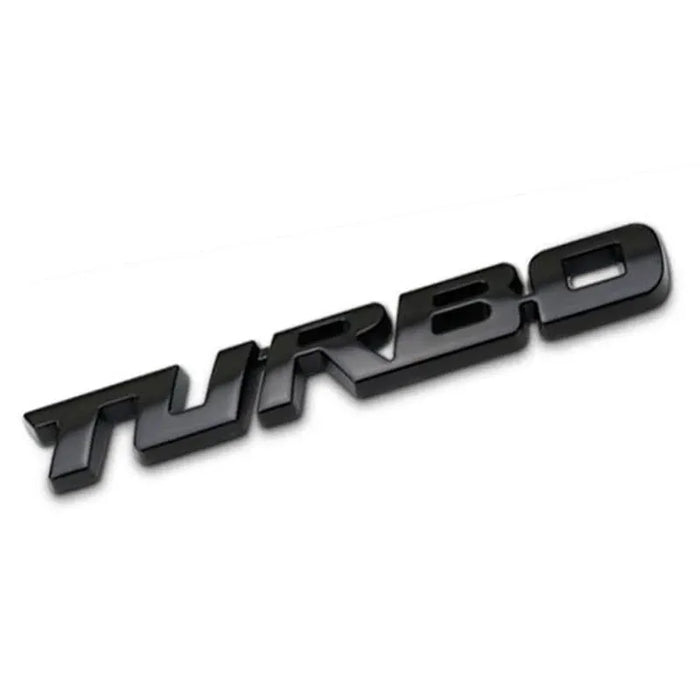 סמל Turbocharged תלת־ממדי לרכב – מתכת אלומיניום