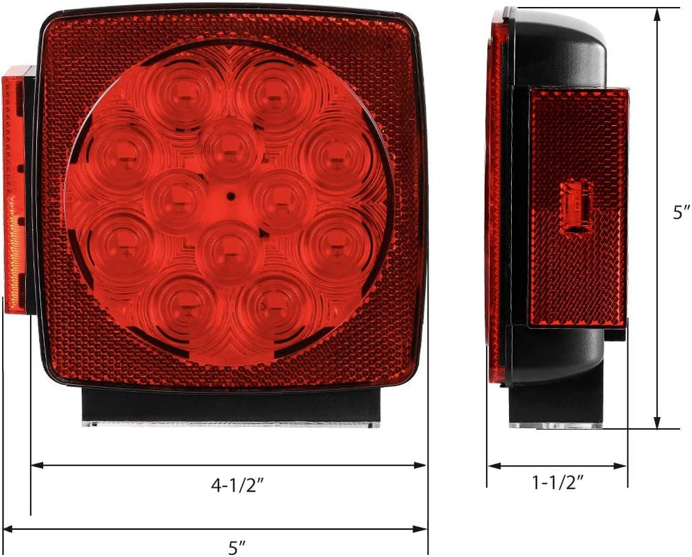 12V Submersible LED Trailer Light Kit, under 80 Inch Boat Utility | Trailer Lights and Wiring Kit for Utility Trailer, Boat Trailer, Jet Ski, Waterproof